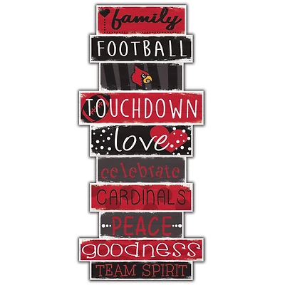 Louisville Cardinals 5'' x 24'' Celebrations Stack Sign