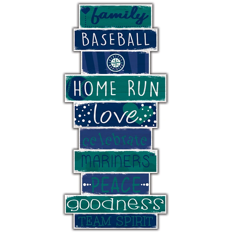 Seattle Mariners 5'' x 24'' Celebrations Stack Sign