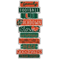 Miami Hurricanes 5'' x 24'' Celebrations Stack Sign