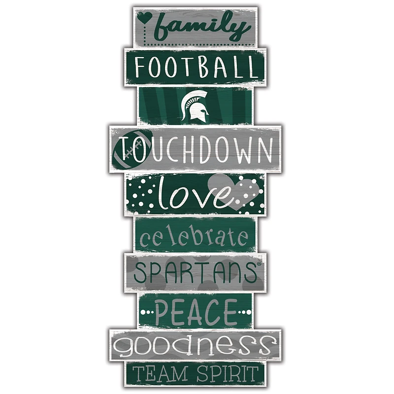 Michigan State Spartans 5'' x 24'' Celebrations Stack Sign