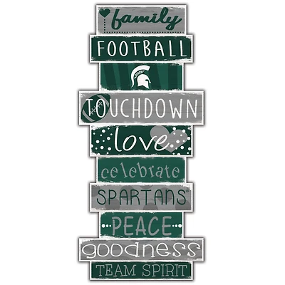 Michigan State Spartans 5'' x 24'' Celebrations Stack Sign