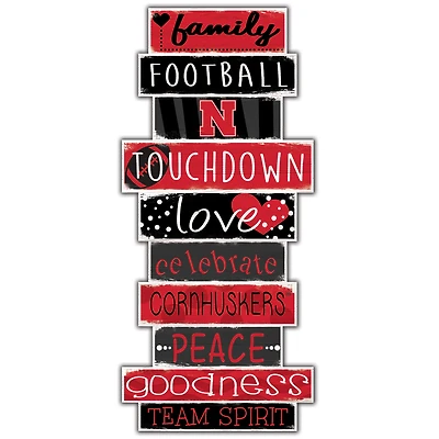 Nebraska Huskers 5'' x 24'' Celebrations Stack Sign