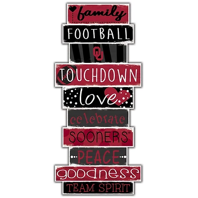 Oklahoma Sooners 5'' x 24'' Celebrations Stack Sign