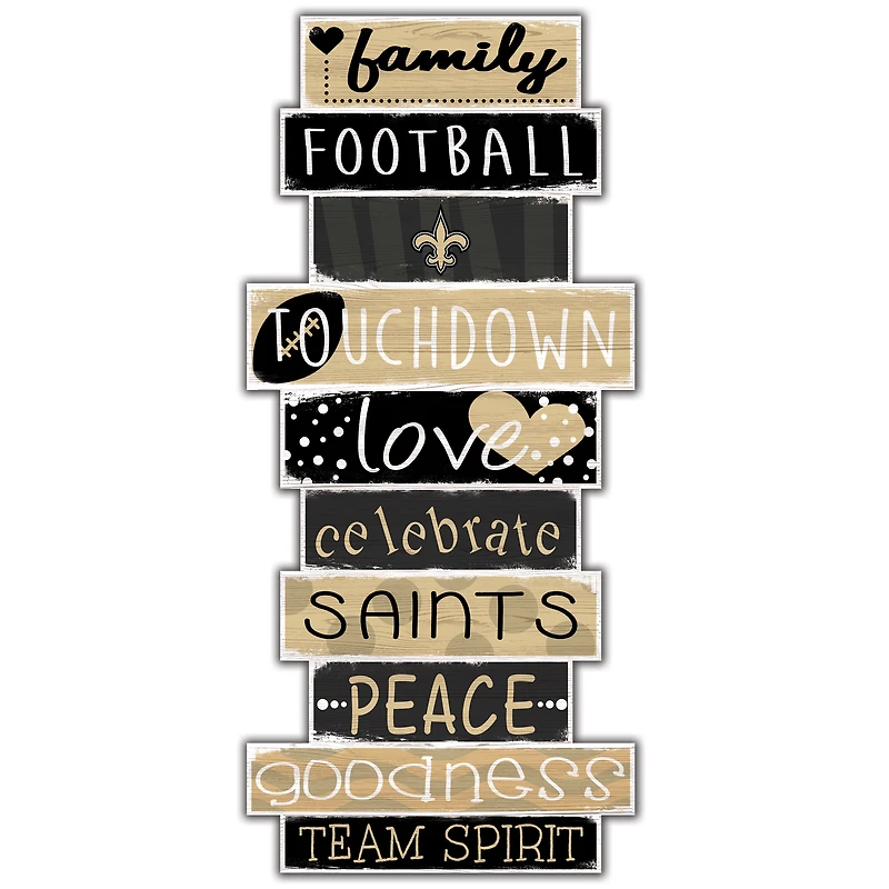 New Orleans Saints 5'' x 24'' Celebrations Stack Sign
