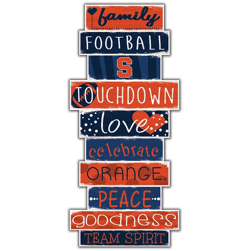 Syracuse Orange 5'' x 24'' Celebrations Stack Sign