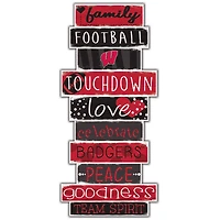 Wisconsin Badgers 5'' x 24'' Celebrations Stack Sign