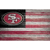 San Francisco 49ers 11'' x 19'' Distressed Flag Sign