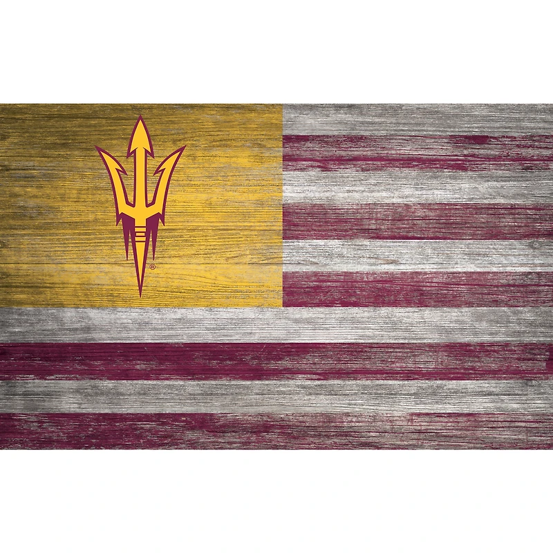 Arizona State Sun Devils 11'' x 19'' Distressed Flag Sign