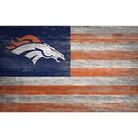 Denver Broncos 11'' x 19'' Distressed Flag Sign