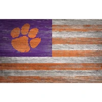 Clemson Tigers 11'' x 19'' Distressed Flag Sign