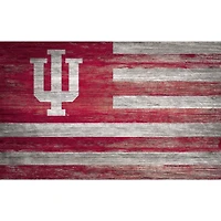 Indiana Hoosiers 11'' x 19'' Distressed Flag Sign