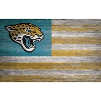 Jacksonville Jaguars 11'' x 19'' Distressed Flag Sign