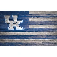 Kentucky Wildcats 11'' x 19'' Distressed Flag Sign