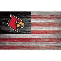 Louisville Cardinals 11'' x 19'' Distressed Flag Sign