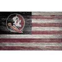 Florida State Seminoles 11'' x 19'' Distressed Flag Sign