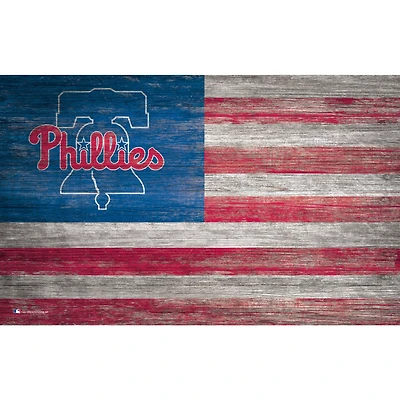 Philadelphia Phillies 11'' x 19'' Distressed Flag Sign