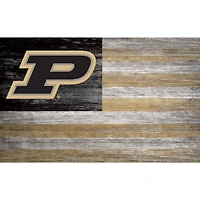 Purdue Boilermakers 11'' x 19'' Distressed Flag Sign