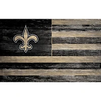 New Orleans Saints 11'' x 19'' Distressed Flag Sign