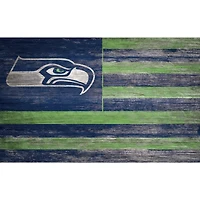 Seattle Seahawks 11'' x 19'' Distressed Flag Sign