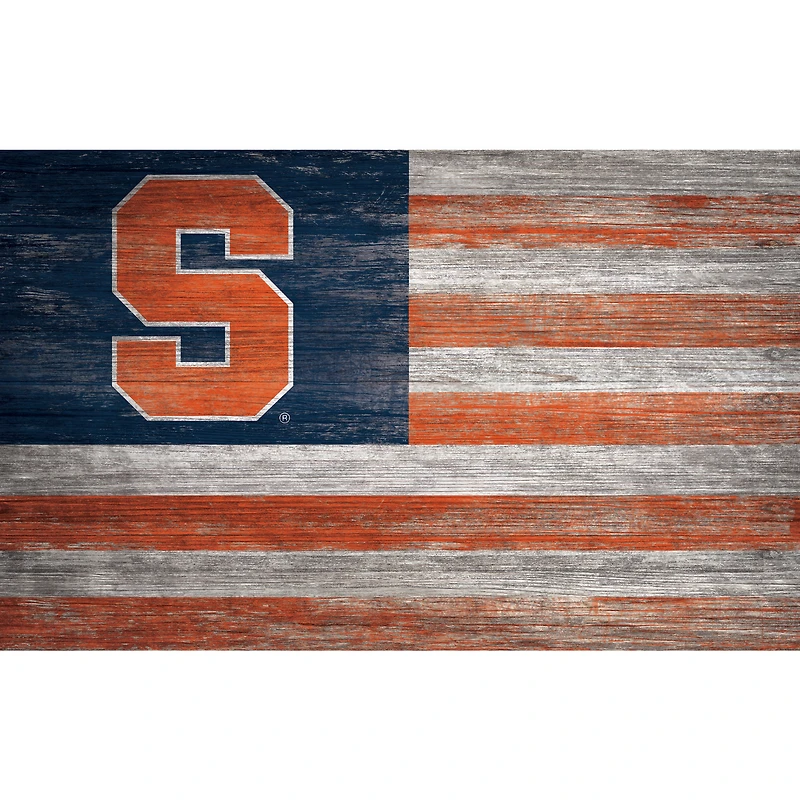 Syracuse Orange 11'' x 19'' Distressed Flag Sign
