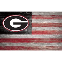 Georgia Bulldogs 11'' x 19'' Distressed Flag Sign