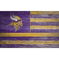 Minnesota Vikings 11'' x 19'' Distressed Flag Sign