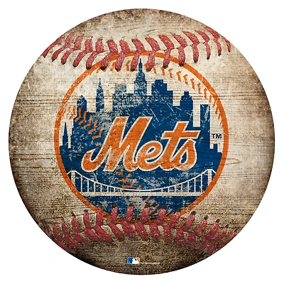 New York Mets 12'' x 12'' Baseball Sign