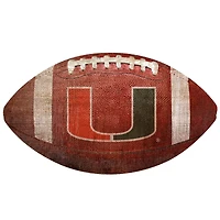 Miami Hurricanes 12'' Football Sign