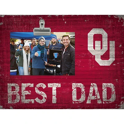 Oklahoma Sooners 8'' x 10.5'' Best Dad Clip Frame