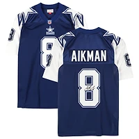 Troy Aikman Dallas Cowboys Autographed Blue Alternate Mitchell & Ness Authentic Jersey with "HOF 06" Inscription