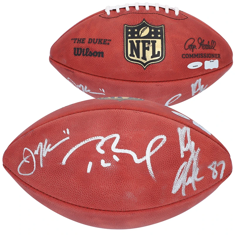 Tom Brady Rob Gronkowski & Julian Edelman New England Patriots Autographed Duke Football