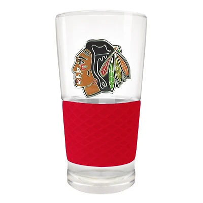 Chicago Blackhawks 22oz. Pilsner Glass with Silicone Grip