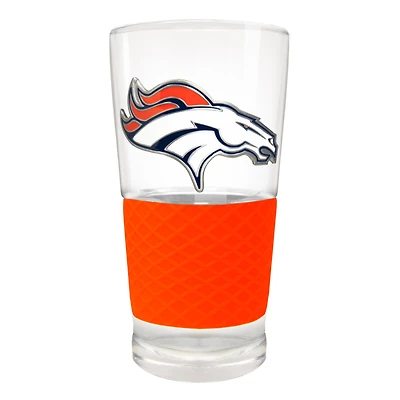 Denver Broncos 22oz. Pilsner Glass with Silicone Grip