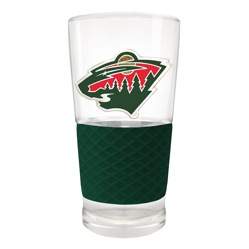 Minnesota Wild 22oz. Pilsner Glass with Silicone Grip