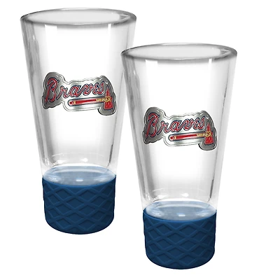 Atlanta Braves 2-Pack 4oz. Cheer Shot Set with Silicone Grip