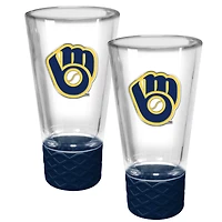 Milwaukee Brewers 2-Pack 4oz. Cheer Shot Set with Silicone Grip