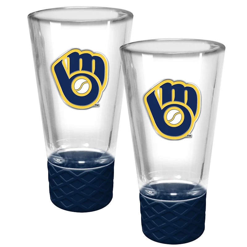 Milwaukee Brewers 2-Pack 4oz. Cheer Shot Set with Silicone Grip