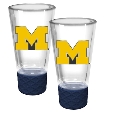 Michigan Wolverines 2-Pack 4oz. Cheer Shot Set with Silicone Grip