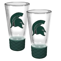 Michigan State Spartans 2-Pack 4oz. Cheer Shot Set with Silicone Grip
