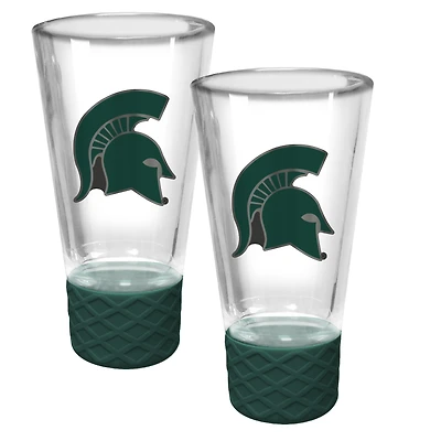 Michigan State Spartans 2-Pack 4oz. Cheer Shot Set with Silicone Grip