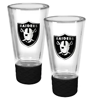 Las Vegas Raiders 2-Pack 4oz. Cheer Shot Set with Silicone Grip
