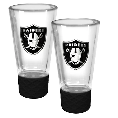 Las Vegas Raiders 2-Pack 4oz. Cheer Shot Set with Silicone Grip