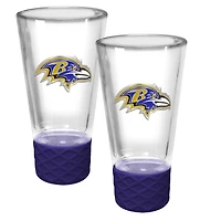 Baltimore Ravens 2-Pack 4oz. Cheer Shot Set with Silicone Grip