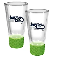Seattle Seahawks 2-Pack 4oz. Cheer Shot Set with Silicone Grip