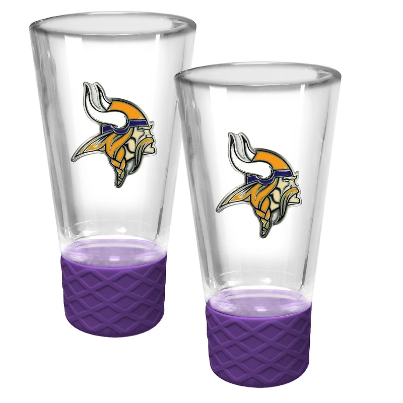 Minnesota Vikings 2-Pack 4oz. Cheer Shot Set with Silicone Grip