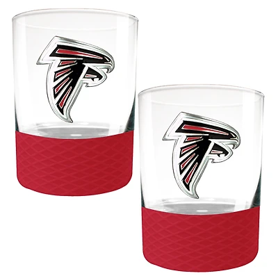 Atlanta Falcons 2-Pack 14oz. Rocks Glass Set with Silcone Grip