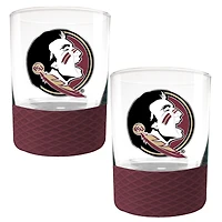 Florida State Seminoles 2-Pack 14oz. Rocks Glass Set with Silcone Grip