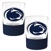 Penn State Nittany Lions 2-Pack 14oz. Rocks Glass Set with Silcone Grip