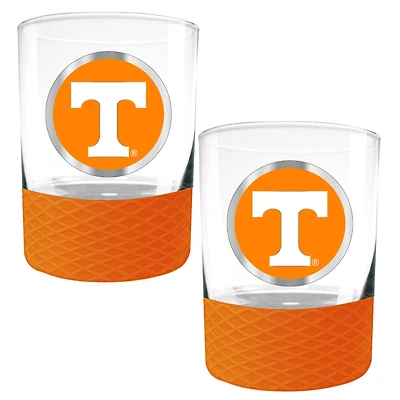 Tennessee Volunteers 2-Pack 14oz. Rocks Glass Set with Silcone Grip