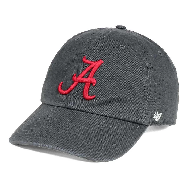 Men's '47 Charcoal Alabama Crimson Tide Clean Up Adjustable Hat
